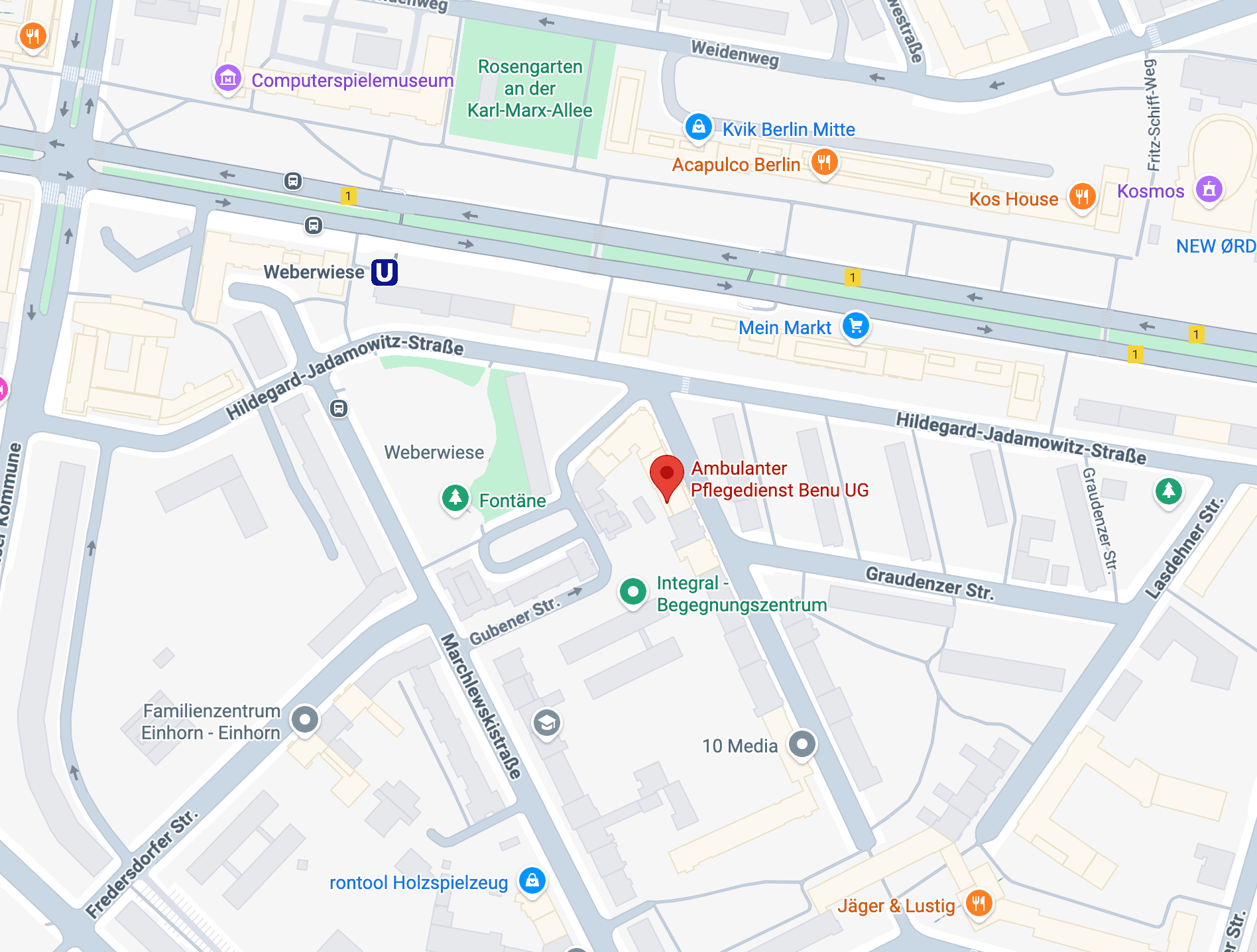 Pflegedienst Berlin Standort - Ambulanter Pflegedienst Benu in Berlin, Gubener Str. 4